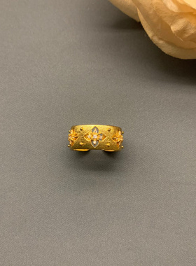 青岛中古【金色花雕】高级感开口