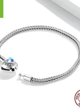 银姿韵原创新款爱心月光石基础单