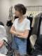 ກະທູ້ດີສີຂາວແຂນສັ້ນ widelia boss lady