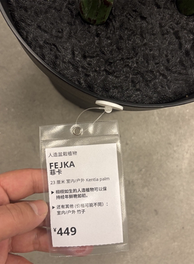 IKEA宜家菲卡 人造盆栽植物棕榈树大型仿真植物盆景装饰绿植1.8米