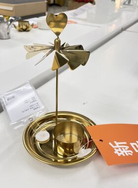 IKEA/宜家金黄色蜡烛台蜡烛托