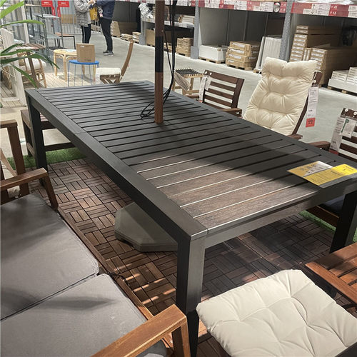 IKEA宜家 克罗文 户外桌子庭院休闲活动烧烤餐桌户外家具套 - 图0