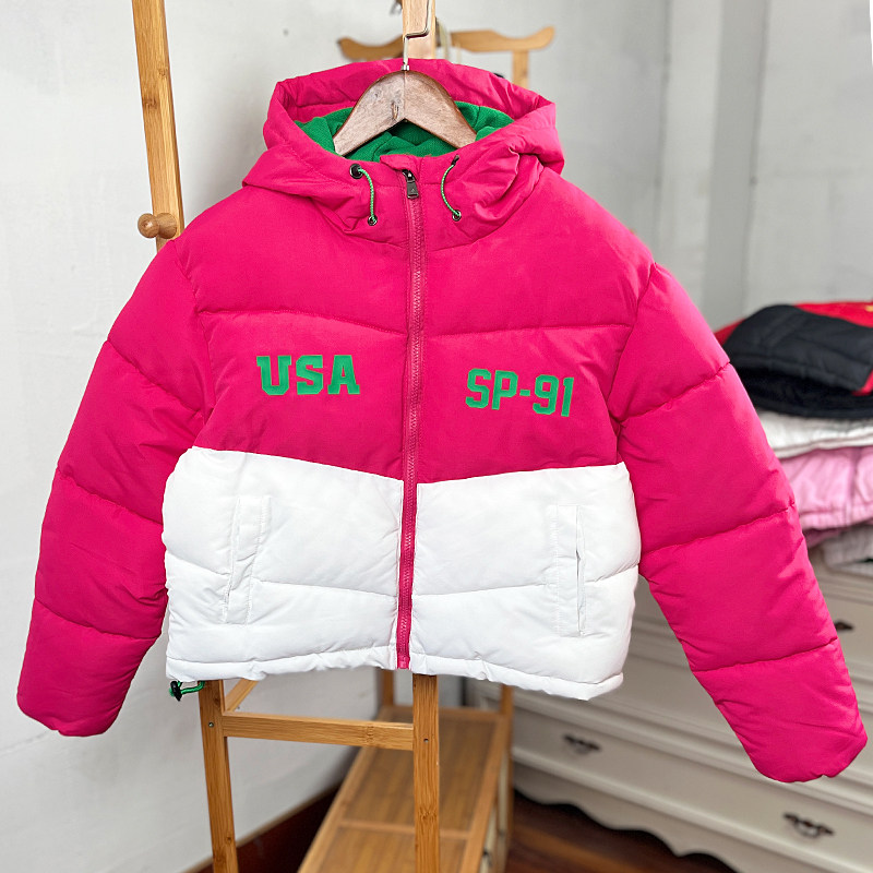 瑕疵H843 童装155-165码 欧美儿童棉袄短款棉衣女童外套冬季外贸,淘宝优惠券,粉丝福利购,淘宝优惠卷