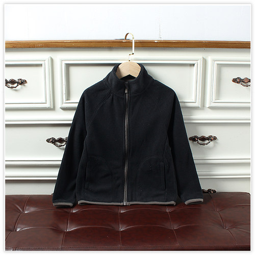 J642 童装 115-155码 欧美儿童摇粒绒拉链衫长袖外套男女童外贸 - 图1