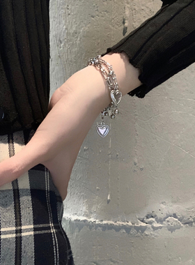 钛钢手链双层叠带不掉色