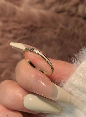 小众高级感贝壳精致滴釉指环