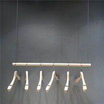 Clothing Store Hanging Clothes Pole Solid Wood Boom Upper Wall Hanging Beech Wood Hanger Childrens clothing Hanging Clothes Hanger Subrack