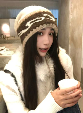 巨大的毛线帽！韩系堆堆帽子女冬