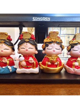 妈祖娘娘摆件国潮桌面装饰树脂工艺品小摆件文创纪念品小神仙礼品