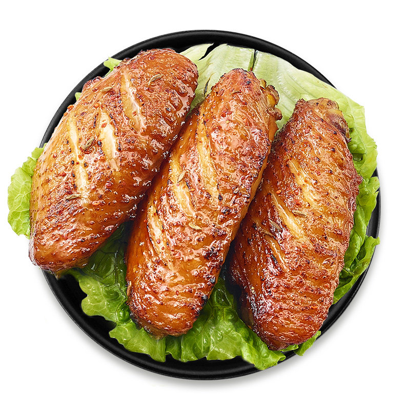 来伊份BBQ风味鸡翅中500g香烤味烤翅膀鸡肉制品休闲零食小包散装,淘宝优惠券,粉丝福利购,淘宝优惠卷