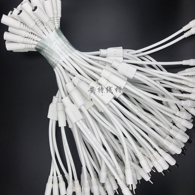 全铜dc一分二监控 12VDC5.5/2.1电源分配线白色延长线dc 一母二公 - 图0