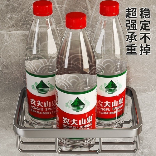 厕所纸巾架免打孔网篮置物架子壁挂式浴室卫生间粘贴厨房大卷纸盒 - 图3