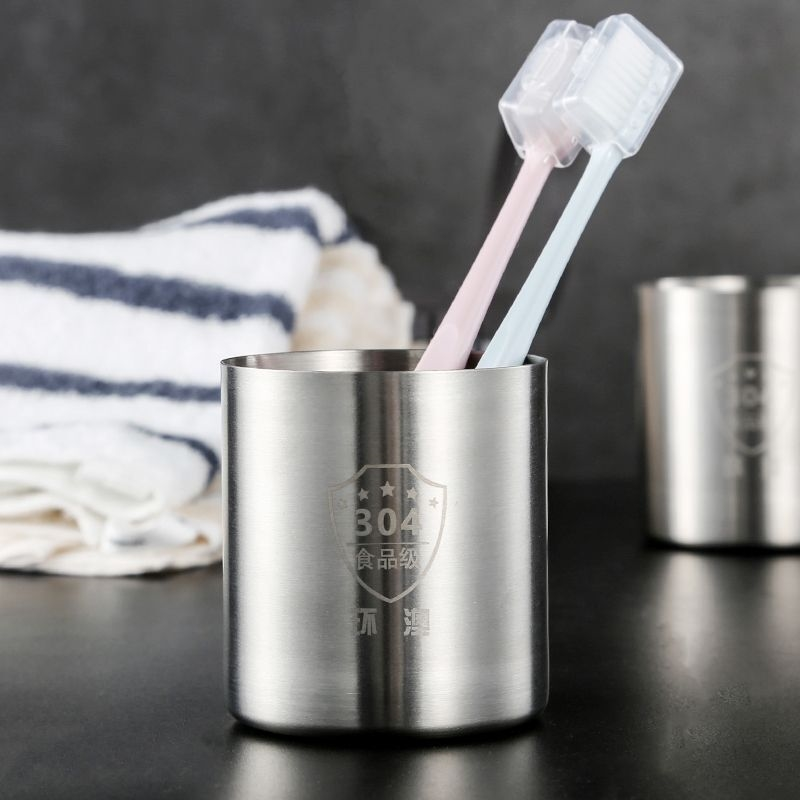 漱口杯SUS304不锈钢水杯食品级加厚带把手防摔宝宝儿童漱口杯,淘宝优惠券,粉丝福利购,淘宝优惠卷