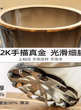 高级简约轻奢加厚ins风透明玻璃花瓶水养富贵竹鲜花插花客厅摆件
