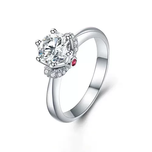 Платиновое импортное рубиновое обручальное кольцо на день Святого Валентина, платина 950 пробы, подарок на день рождения