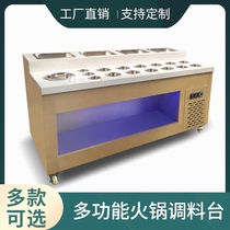 Fire Pan Store Seasoning Desk Self small material Dipping Sauce Taiwanese Dining Cabinet Strings of Sesame Hot and Seafront Restaurant Equipment