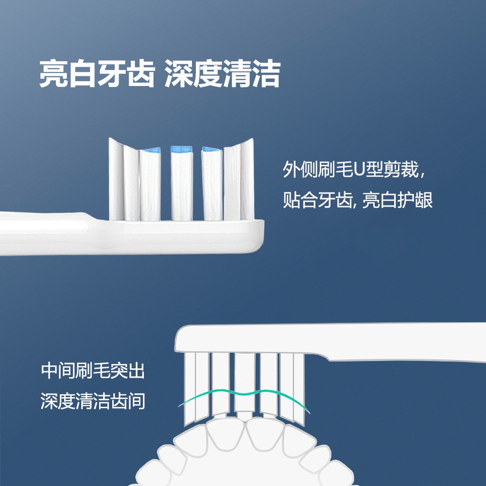 适配MIPOW 麦泡电动牙刷头 ci200-t通用替换牙刷头BOCALI - 图2