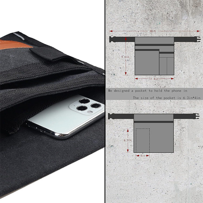 跨境帆布工具包可调节围裙腰包加厚耐磨多功能收纳包定制,淘宝优惠券,粉丝福利购,淘宝优惠卷