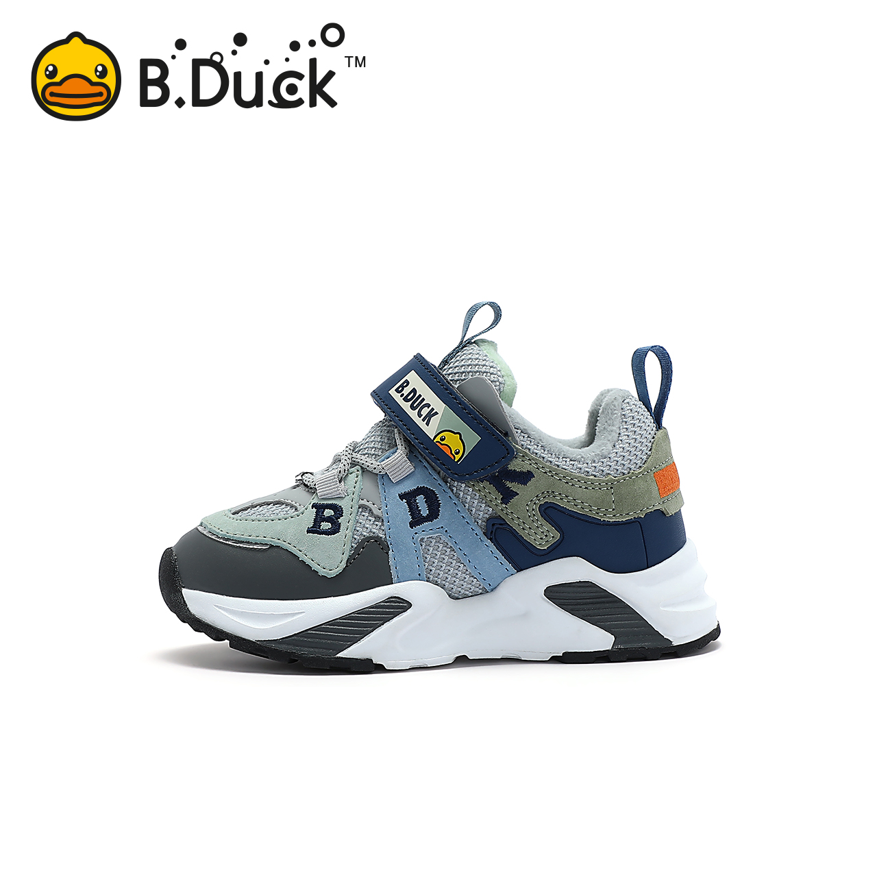 B.Duck小黄鸭童鞋男童运动鞋二棉冬季新款儿童鞋子男孩棉鞋加绒潮