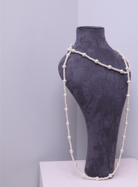 的店高品质不规则珍珠长项链