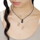 Special flocked bear pearl necklace