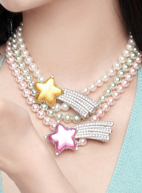 YVMIN尤目密镶长尾流星珍珠项链