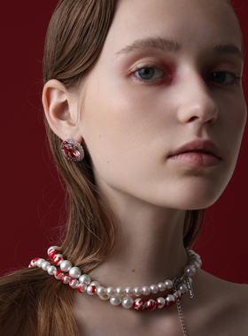 YVMIN尤目滴血珍珠项链