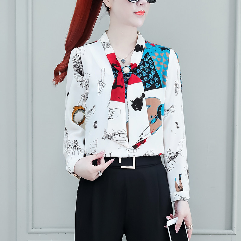 雪纺女士2023年新款漂亮洋气衬衫 曲菲娅衬衫