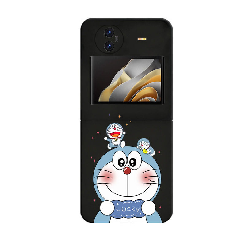 哆啦A梦适用vivoXFlip手机壳新款vivo折叠屏xflip无边框V2256A散热VIVO新款X Flip半包超薄硬防摔保护套男女 - 图3