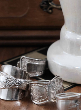 Vintage老银复古手工制戒指