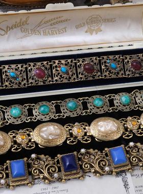 Vintage莱茵石宫廷感手链