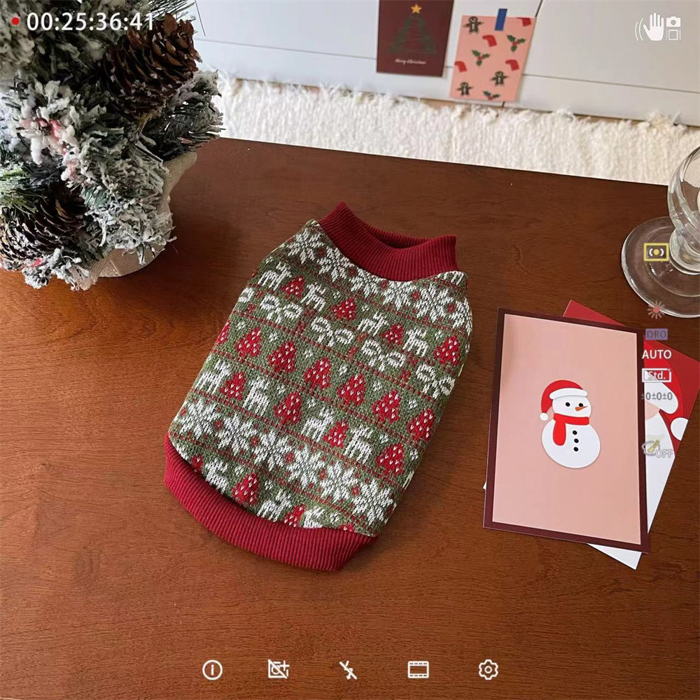 秋冬保暖宠物圣诞过年新年款喜庆毛衣泰迪比熊小型犬狗狗猫咪衣服,淘宝优惠券,粉丝福利购,淘宝优惠卷