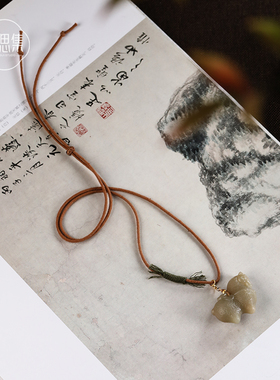 【跃新程项链】天然和田玉小马糖料马年马跃行程项链简约吉祥款