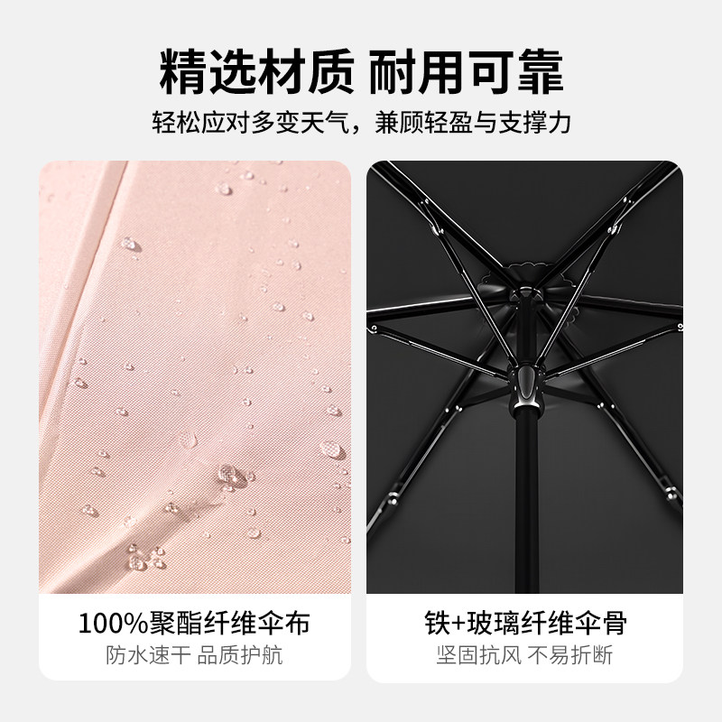 MINISO名创优品遮阳伞三折防晒伞轻小巧便携折叠晴雨伞女太阳伞轻