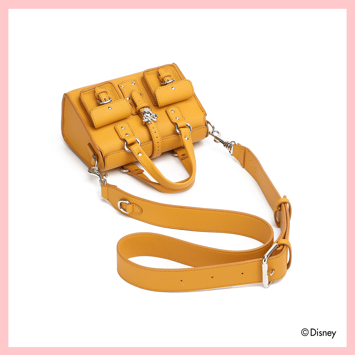 MINISO名创优品迪士尼米妮系列-荔枝纹手提包中号黄色,淘宝优惠券,粉丝福利购,淘宝优惠卷