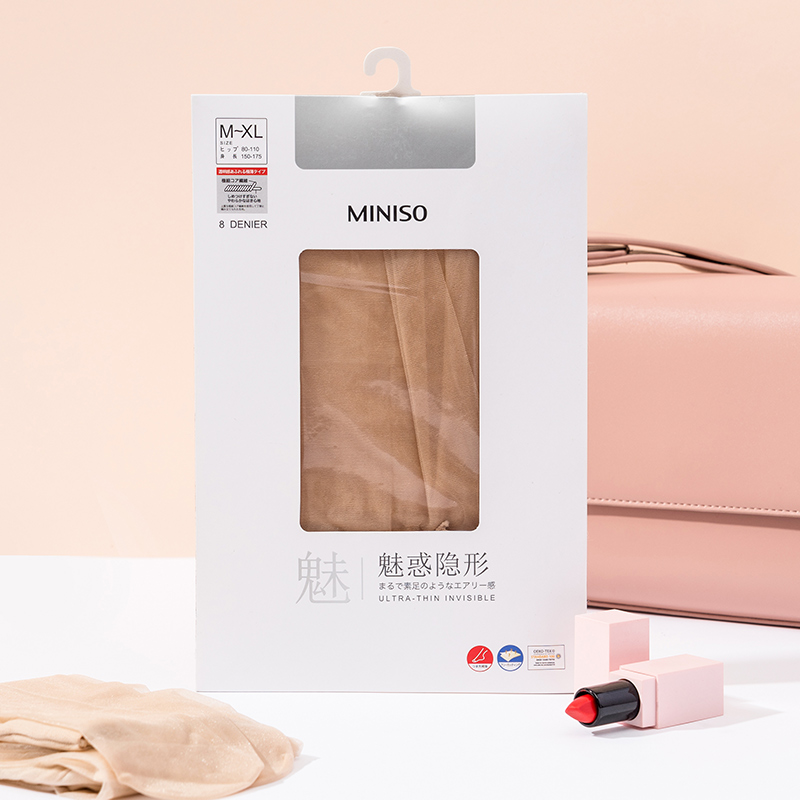 miniso名创优品旗舰店MINISO/名创优品8D空气感隐形魅惑蝴蝶裆丝袜(光腿肤)0