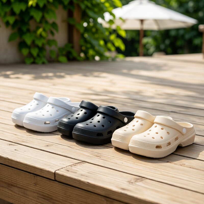 MINISO名创优品洞洞鞋2026新款夏厚底足弓支撑超好看旅游沙滩鞋便