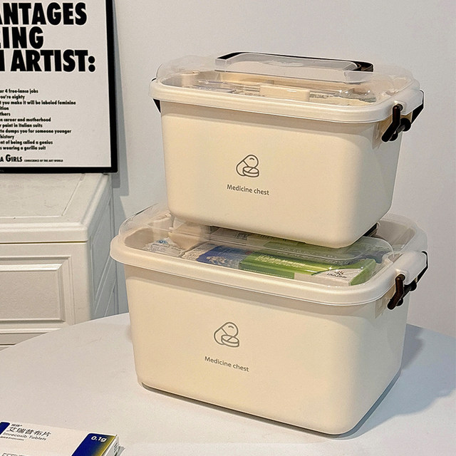 Medicine box medicine storage box handheld large capacity medical box