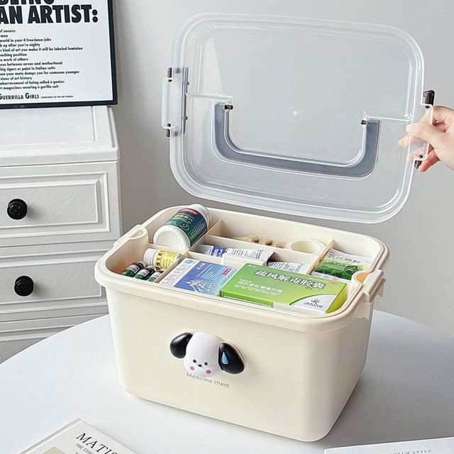 Medicine box medicine storage box handheld large capacity medical box