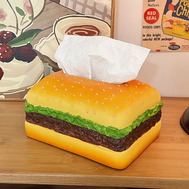 Simulated hamburger creative tissue box living room drawer box