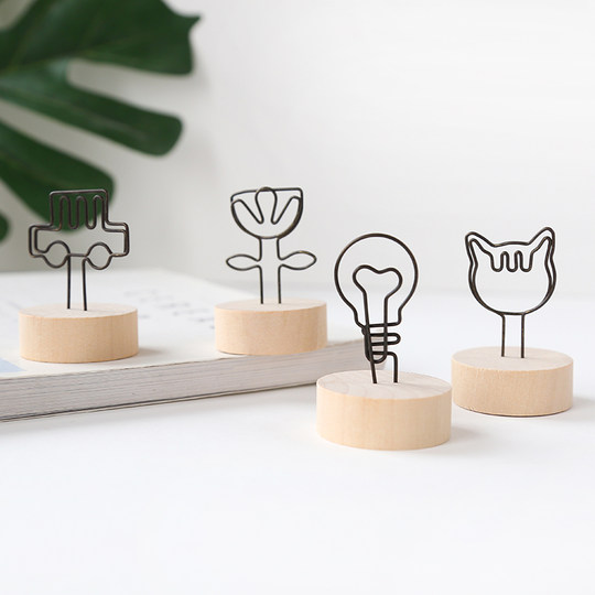 Retro log vertical simple message home note holder