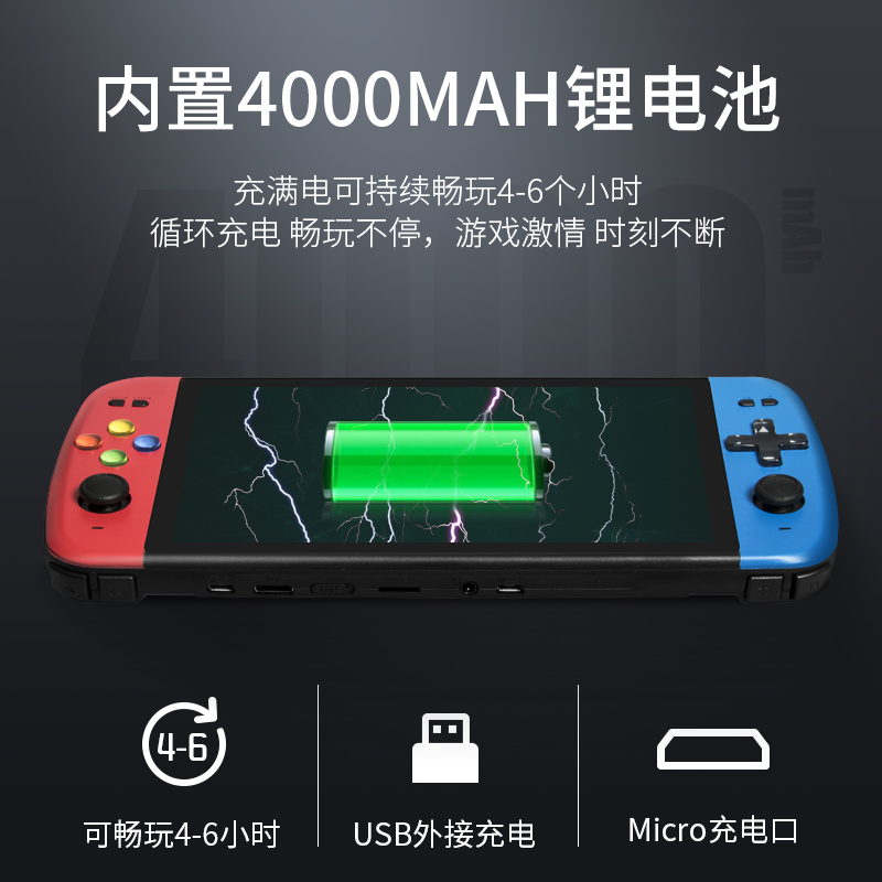 小霸王Q900游戏机掌机新款psp街机经典大屏FC掌上gba魂斗罗儿童俄罗斯方块双人游戏机任天堂怀旧款老式便携式 - 图3