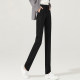 Slim high waist black pants for women black extended cigarette pants