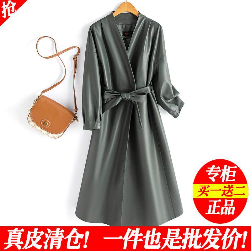 加棉加厚真皮皮衣女中长款秋冬新款绵羊皮风衣高级感时尚休闲外套,淘宝优惠券,粉丝福利购,淘宝优惠卷
