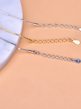 纯银可打开拼接ins盒子链