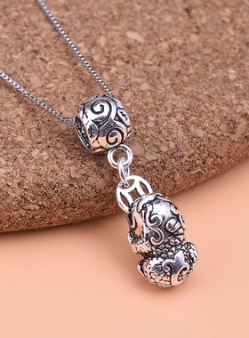 diy纯银首饰配件貔貅手链吊坠