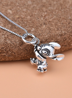 史迪仔吊坠 925纯银泰银史迪奇挂坠 手链项链挂件diy材料配件