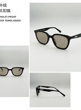 新款gm墨镜男简约圆形