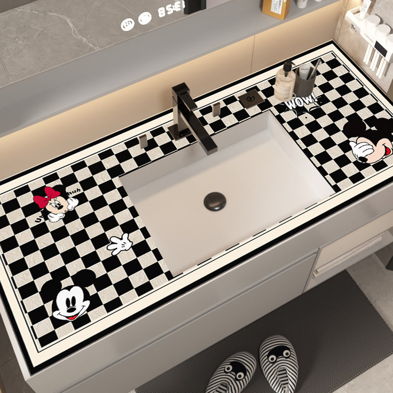 浴室洗手台面沥水垫可裁剪洗漱台水槽卫生间水龙头厨房台面吸水子,淘宝优惠券,粉丝福利购,淘宝优惠卷