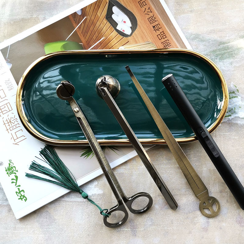 香薰蜡烛托盘工具剪刀烛芯夹烛剪灯芯剪灭烛器灭烛罩灭火钩三件套,淘宝优惠券,粉丝福利购,淘宝优惠卷